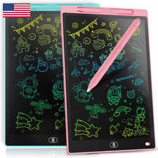 2 Pack Genialba Lcd Writing Tablet 8.5-Inch Colorful Doodle Board Toddler