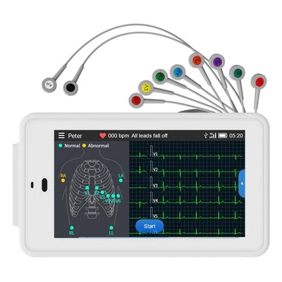 WELLUE 6/12-lead ECG machine for home visits, Primary health, nursing, emergency care