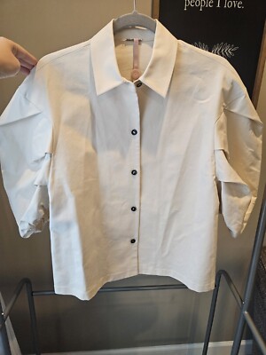 NWT Alexis Women s Sady Top Cream Button Down Blouse Small