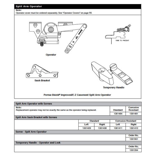 Andersen Window Temporary Crank Handle, Enhanced Casement, Plastic - Picture 3 of 3