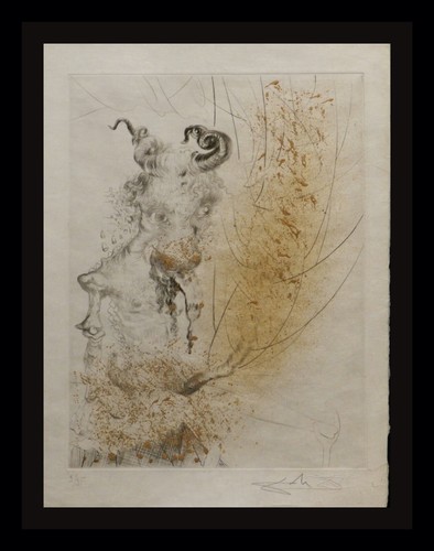 DALI Faust Tete de Veau Hand Signed Numbered Etching Dali Archives Certified