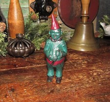 Antique Vtg A C Williams Cast Iron Circus Clown Penny Bank Blue Variant AS IS