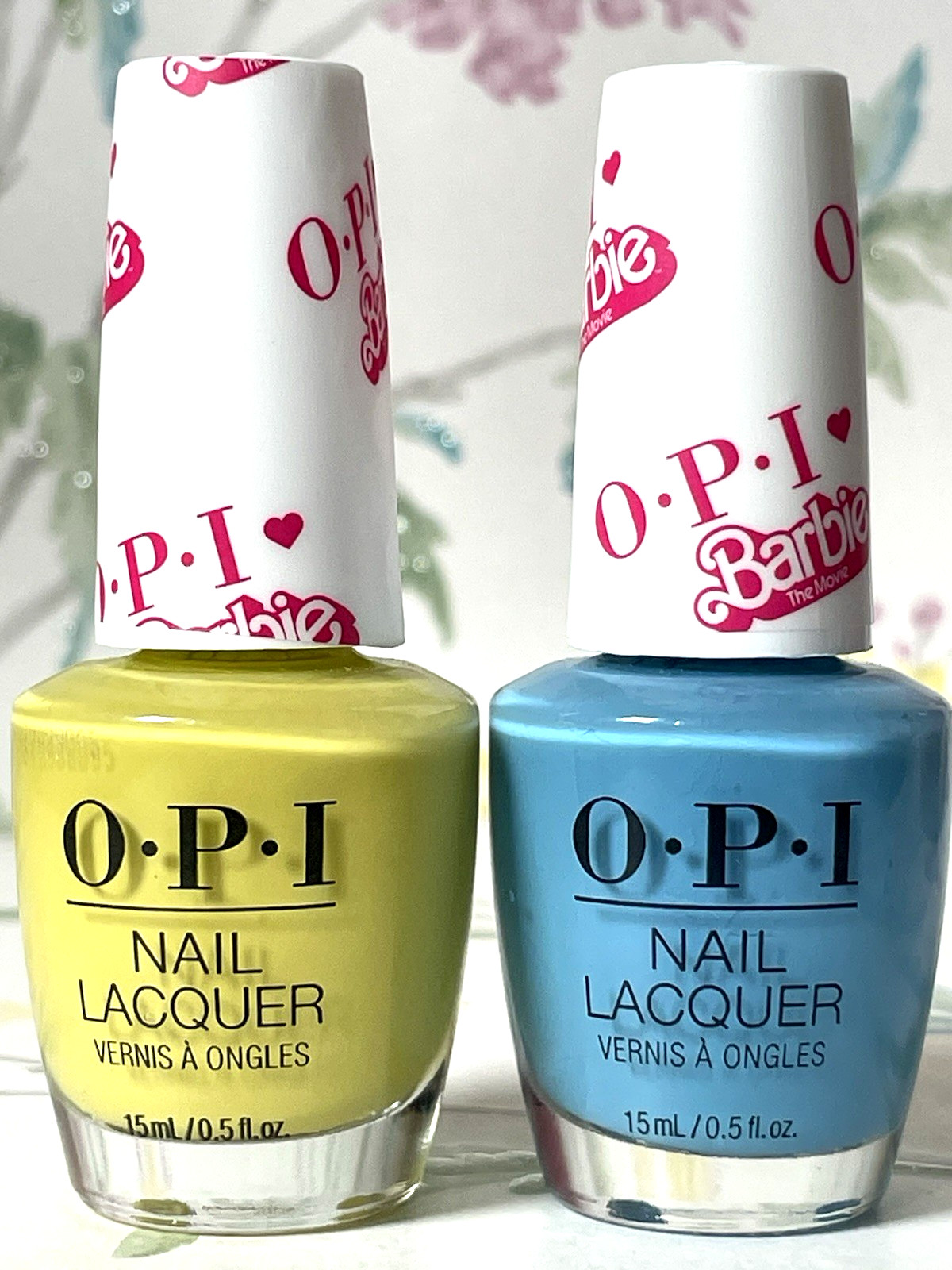 OPI Nail Laquer Polish Varnish Colour Yellow & Blue Barbie Collection 15ml