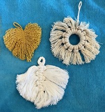 Macrame' Handmade Ornaments 3 Pc - A0101