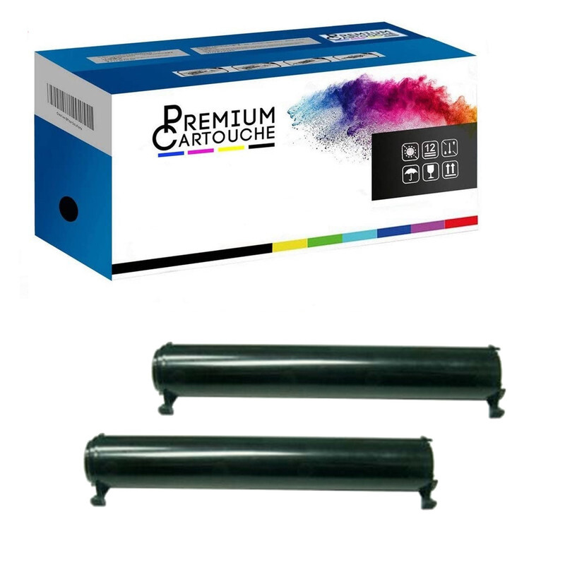 Toner KX-FA76X KX-FA76 noir compatible, pack de 2 pour imprimante laser KXFA76