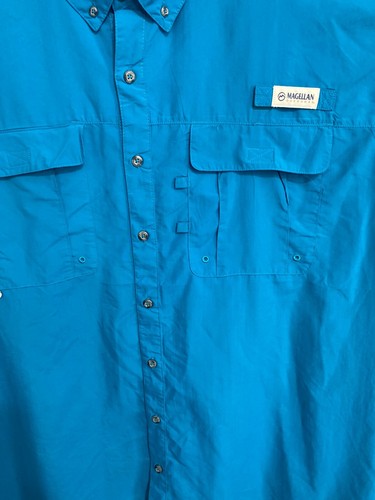 Magellan Fish Gear Fishing Shirt Men's 4XL Teal Relaxed Fit Moisture-Wicking - Picture 2 of 6