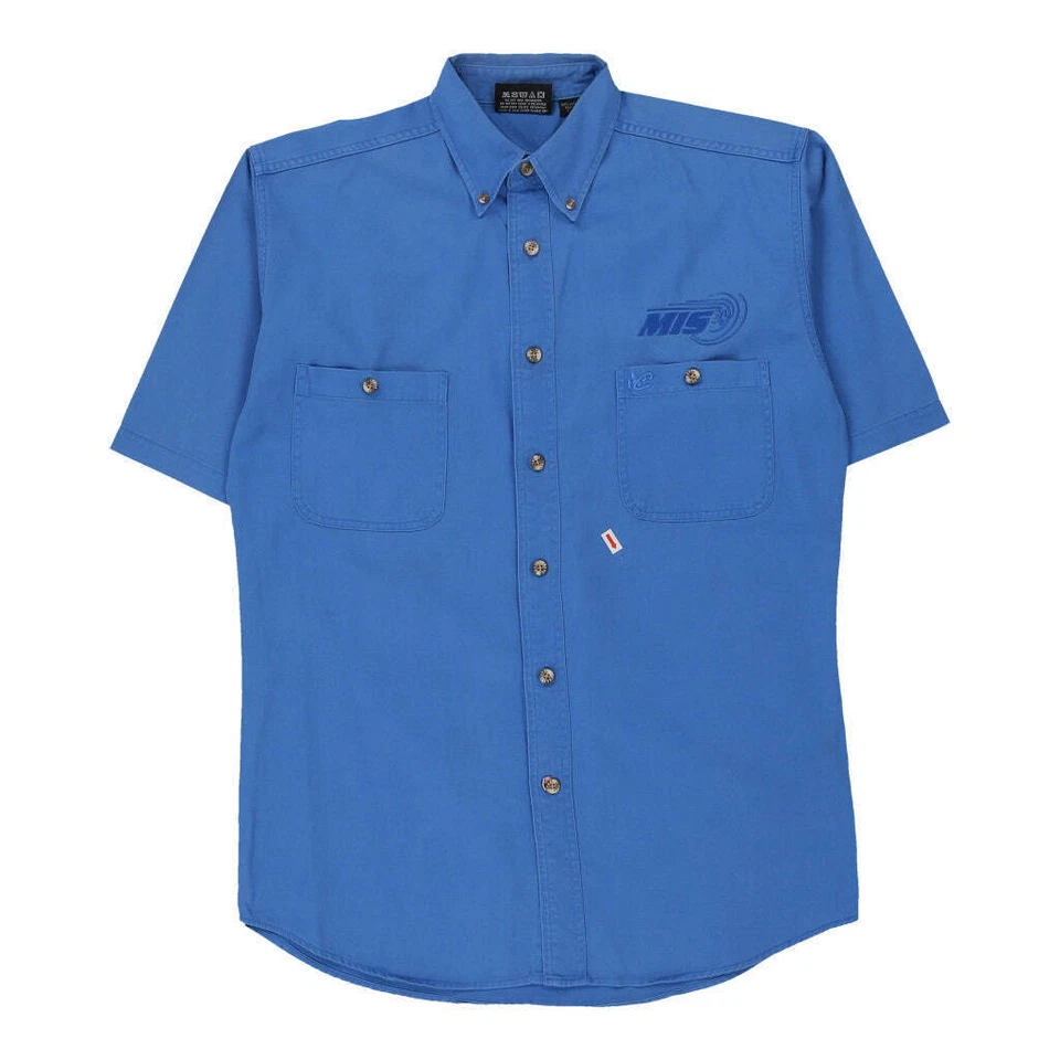Chase Authentics Short Sleeve Shirt - Medium Blue Cotton - Image 3 of 4