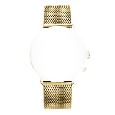 Zeppelin Mesh Band Gold Color Lug Width 18mm with Spring Bars by Morellato