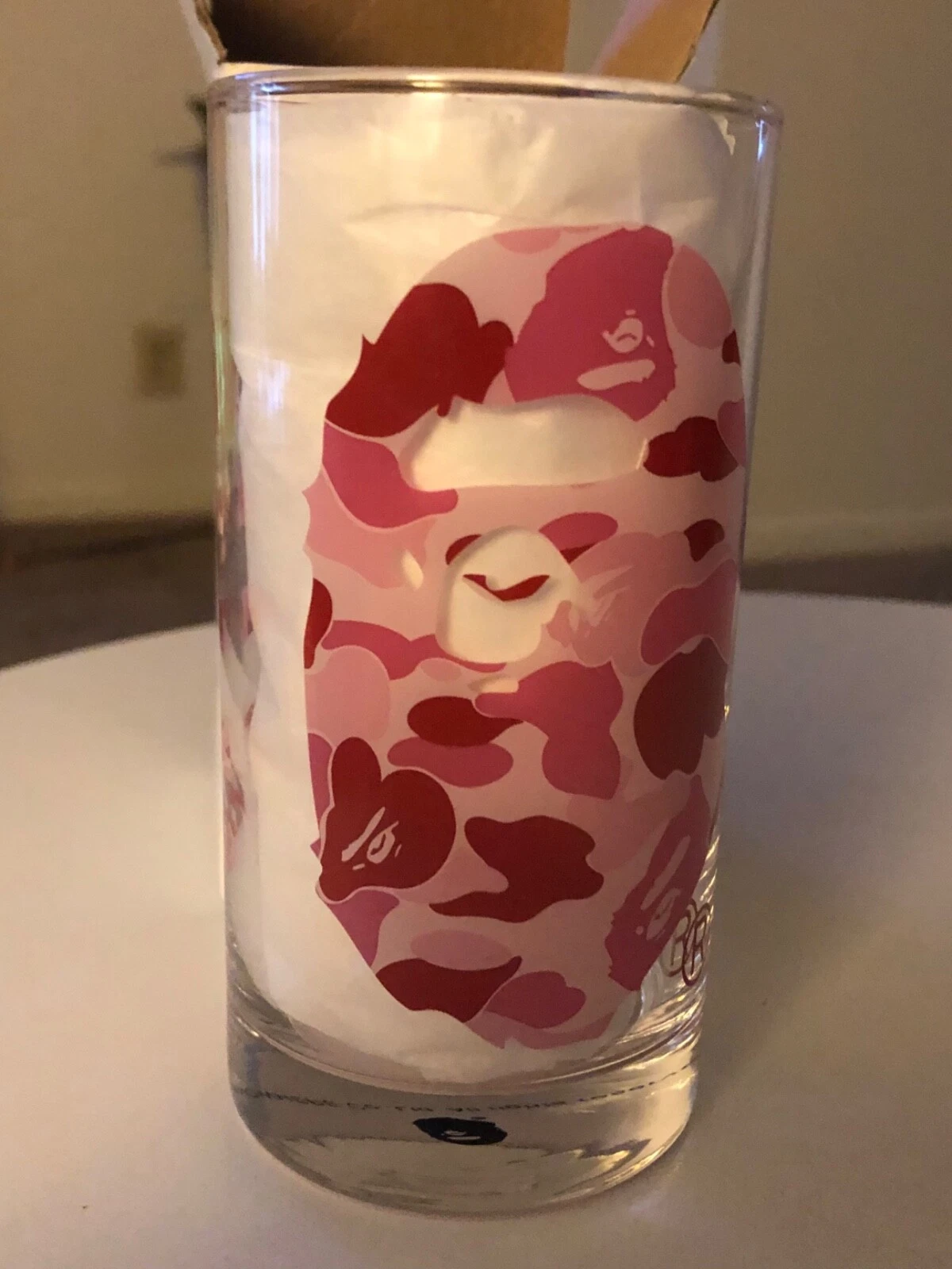 A Bathing Ape Glass Cup Blue Color Camo