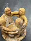 Mayan Clay Pottery VintageCircle Of Friends Mexican Folk Art Candle Holders  — photo 2