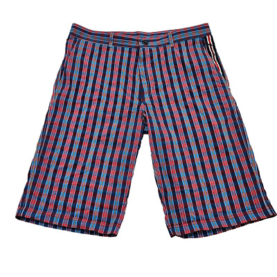 NWOT Green Coast Yachting Outfits Men's Plaid Seersucker Coastal Shorts Sz M