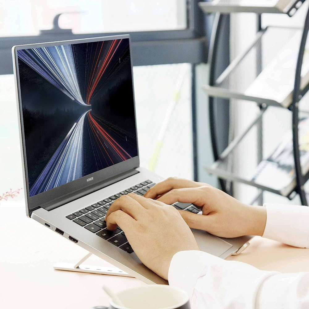 Adjustable Aluminum Laptop Stand for Desks - Lightweight & Portable  