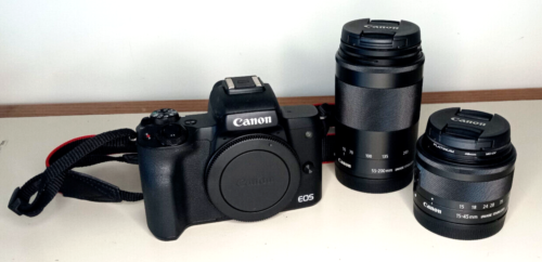 *MINT!* Canon EOS M50 24.1MP Mirrorless Camera + 15-45mm + 55-200mm Lenses