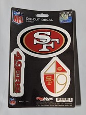 San Francisco 49ers 3-Pack Die-cut Decals Stickers Sheet Measures 5" x 7" New 