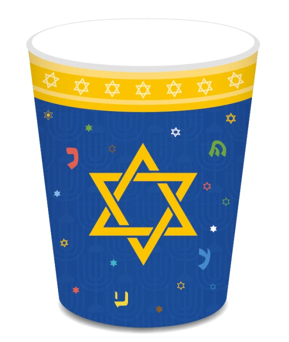 Hanukkah Party Set Serves 8 Includes Dinner Plates Dessert Plates Napkins Cups - Image 4 of 4