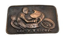 VINTAGE DAYTONA MOTORCYCLE BELT BUCKLE DIRT BIKERS COLLECTIBLE MEMORABILIA