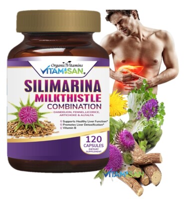 Liver Support 120 Cleanse, Detox & Repair Formula 100% Herbs MilkThist 1448 MG