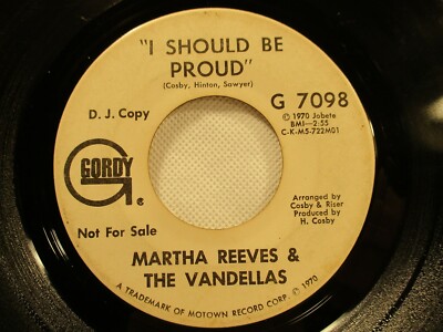 Martha Reeves & The Vandellas I Should Be Proud 1970 Promo 45 Gordy 7098 Vietnam