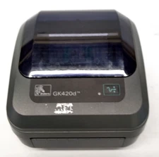 Zebra GK420d Direct Thermal Shipping Label Printer, No Power Cable - Tested