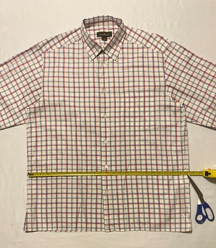 Ermenegildo Zegna Hidden BTN-Down Plaid Pocket Men Shirt 100% Cotton Sz L Italy - Picture 15 of 17