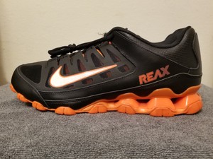 nike reax orange and black