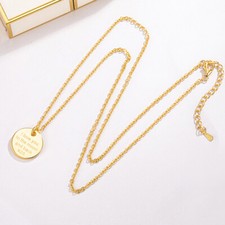 I Love You To The Moon And Back Round Tag Pendant Necklace - 925 Sterling Silver