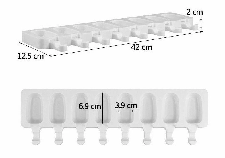 Premium 4-Cakesicles Big Shape Silicon Baking Ice Cream-Cake