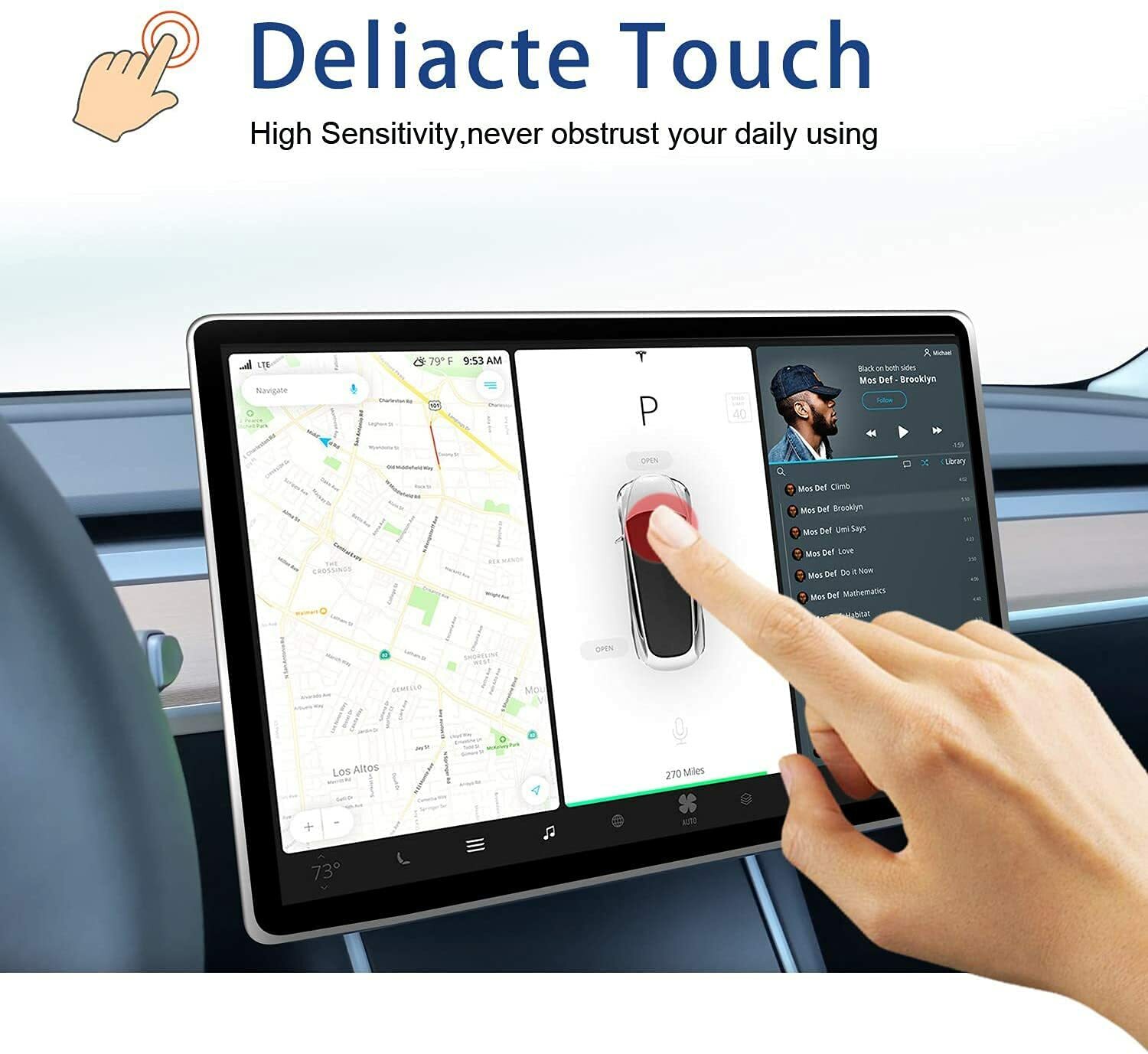 Tesla Model 3 Center Control Touch Navigation Screen Protector 2019-2021 Model