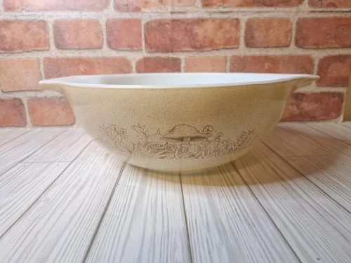 Vintage Pyrex Cinderella Bowl Forest Fancies With Mushroom/toadstool Design