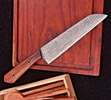 Custom HandMade Kitchen Chef Knife Forged Damascus Steel Sharpe Edge Blade 2846