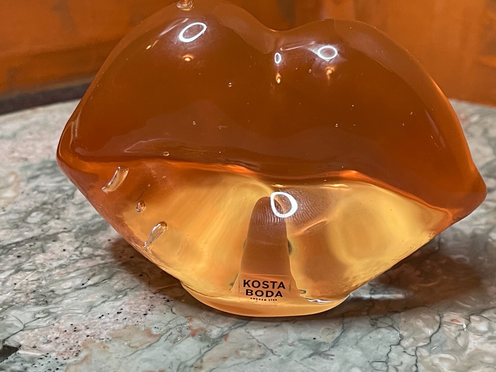 Kosta Boda Make Up Hot Lips Sculpture eBay