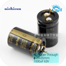 Nichicon 1000uF 63V KG Super Through Electrolytic Capacitor 63V 1000uF 22X35mm