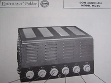 DON McGOHAN MG-60 AMPLIFIER AMP PHOTOFACT