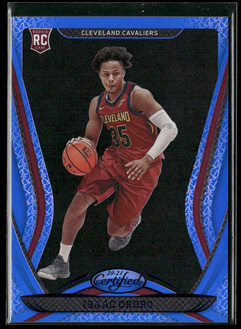 Isaac Okoro 2020-21 Panini Certified Mirror Blue #196 - Cleveland Cavaliers