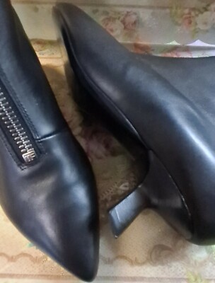 Authentic Tom Ford Ankle Boots  Black Soft Leather Kitten  Heel Europe Sz. 36-37