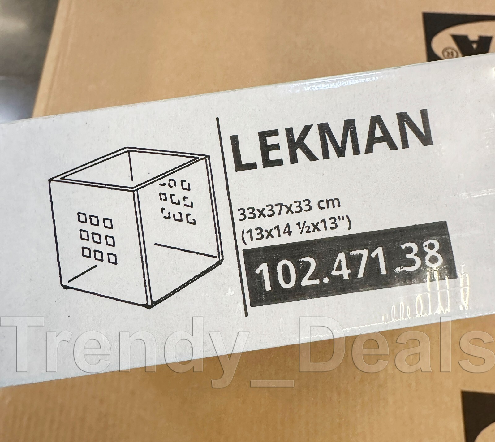 SET of 4 Ikea LEKMAN Storage Box White, Plastic 13x14 ½x13" Fits