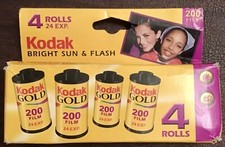 Kodak 4-Roll Pack Gold 200 35mm 24 Exposure Print Film Exp. 12/2005 NEW SEALED