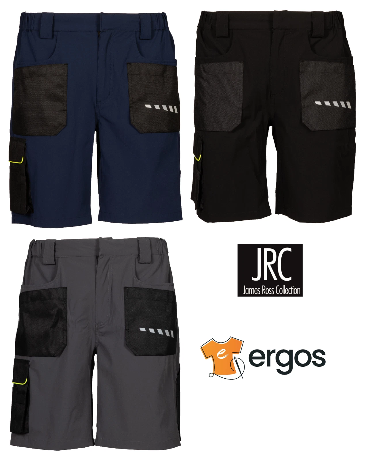 JRC Shorts TONALE SHORTS Bermuda Stretch Multi Pocket Refractive