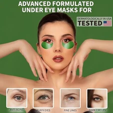 Green Tea Under Eye Patches 70PCS | Puffy Eyes, Dark Circles, Eye Care