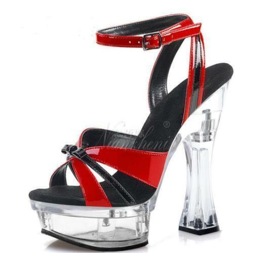 Mujeres Sexy Fiesta Romana Moda Verano Punta de Peep Moño Hebilla Correa Zapatos Sandalia - Imagen 6 de 24