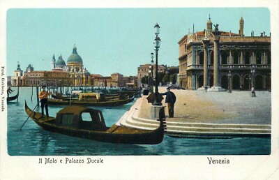Postcard Italy Molo Doge's Palace Undivided Unposted C. 1906