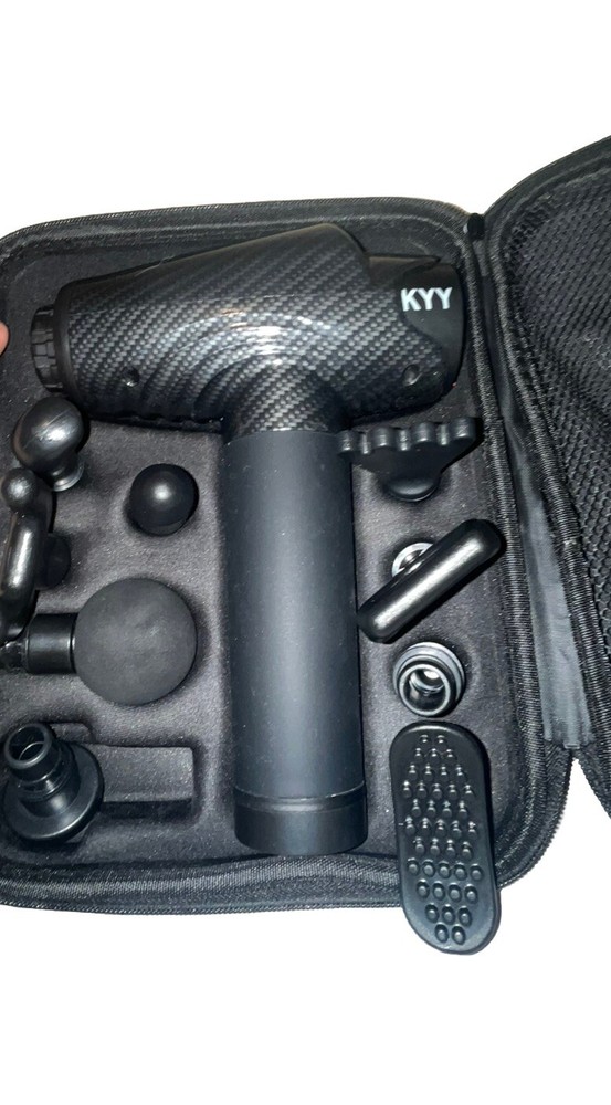 KYY Massage Gun, Muscle Massage Gun Deep Tissue Massager with 10 Heads 30 Speeds