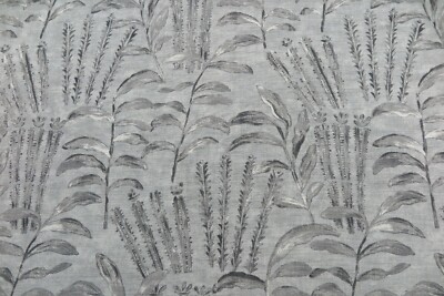 ZOFFANY GARDINENSTOFF DESIGN ''Highclere'' 3,15 METER EMPIRE GRAU 100% LEINEN
