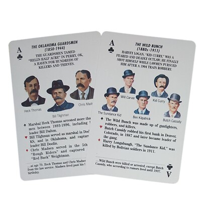 Lawmen Outlaws of the Old West Cards Ace Clubs Collage Scrapbooking ...