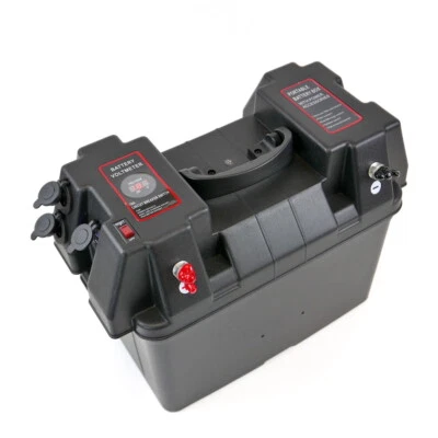 Trolling Motor Battery Power Box, 12V 60A fused output, 2xUSB, 2x12V sockets - Image 1 of 4