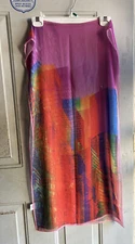 Ladies’ Scarf Shawl Vibrant Colors 68”L  x 18” W 100% Polyester
