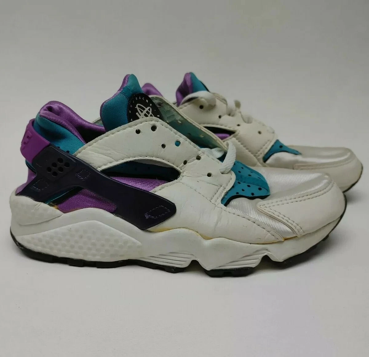 Novio Concentración alguna cosa Deadstock 1992 Nike Air Huarache White/Aquatone-Deep Magenta Original vtg  90s | eBay