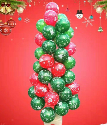 Christmas Balloons Thanksgiving Day Wedding Birthday Party Red Green 12'' 100Pcs