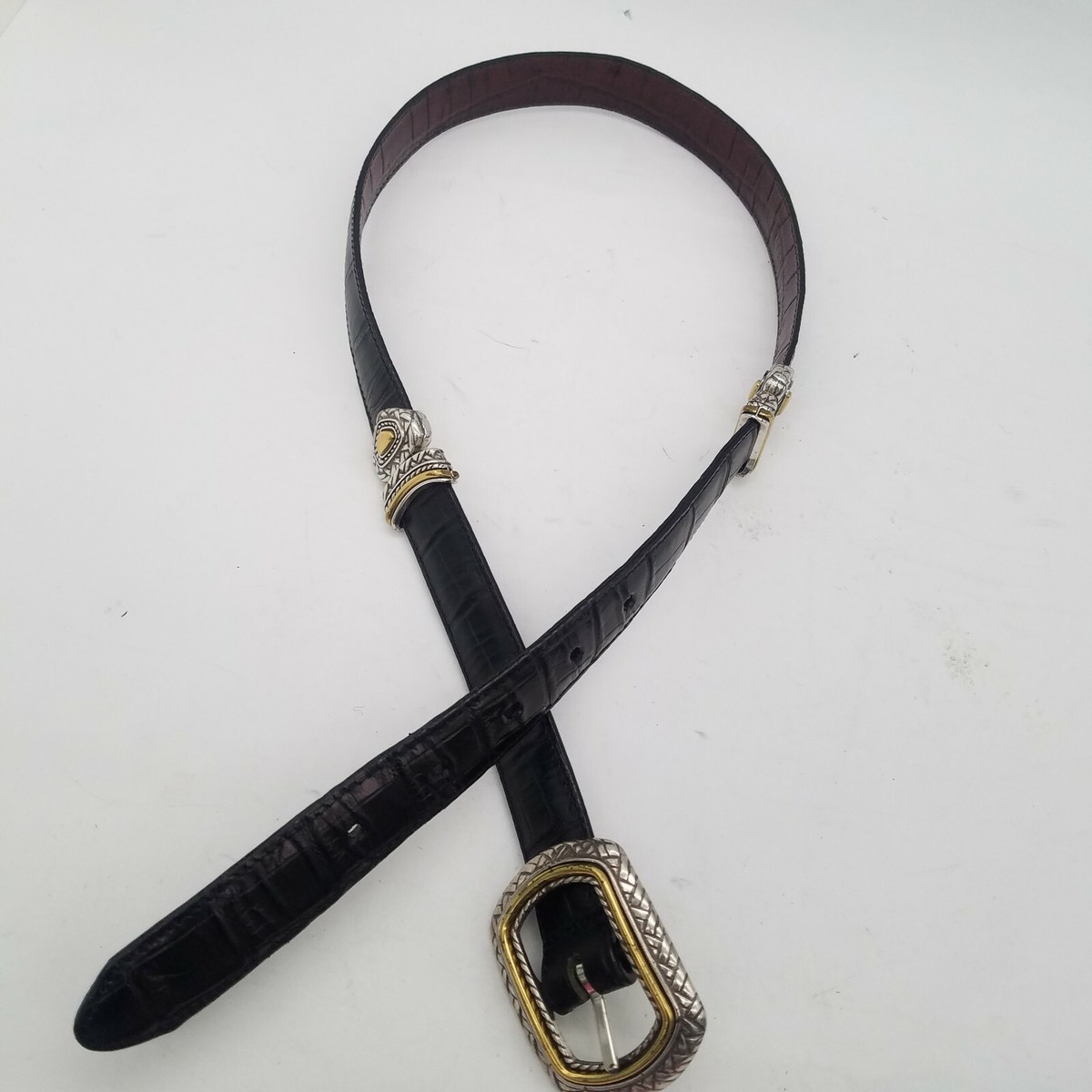 Brighton Marcus Two Tone Black and Brown Reversible Leather Belt size M / 30 Brighton Marcus Two-Tone Black and Brown Reversible Belt  main image 3