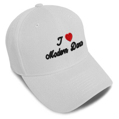 Baseball Cap I (Love) Modern Dance Red Heart Hobbies Lovers Modern Dance Lovers